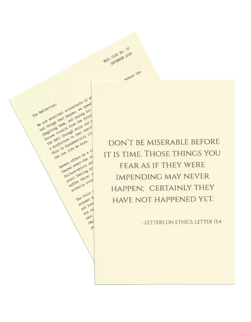 stoic mail club December